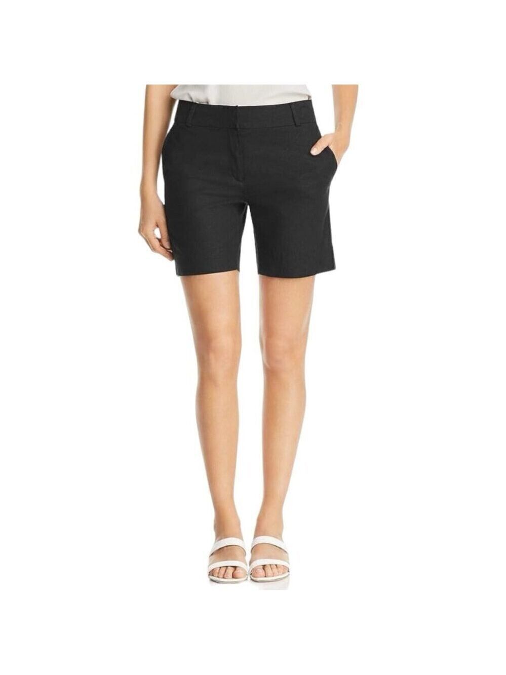 ** Sandra Angelozzi Black Wool Blend Mid Rise Trouser Shorts Size EU 32